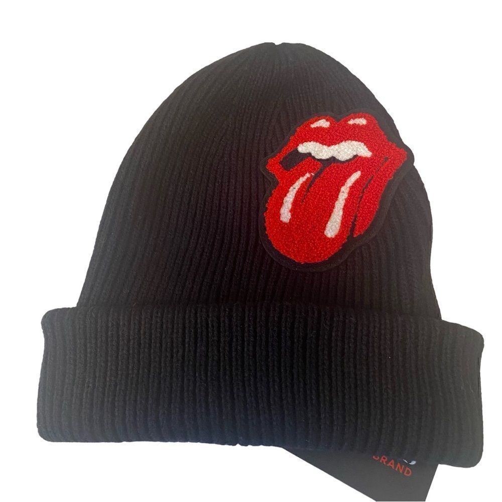 Rolling Stones Logo Black Unisex Stocking Cap.